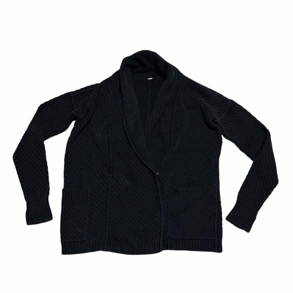 Lululemon Post Practice Cardi Oversized Shawl Cardigan Estimated Size L (10-12) - Picture 3 of 6